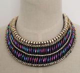 Ladies Fashion Charm Crystal Collar Necklace (JE0040)