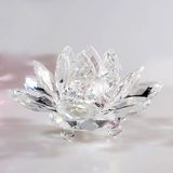 Beautiful K9 Decoration Colorful Crystal Lotus Flower