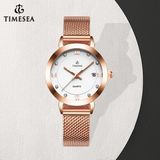 Vogue Ladies Watch 2017 Good Quality Quartz Watch Gold Mesh Band Watch Luxury Business Women's Watch Wholesale Factory 71107