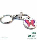 Euro Trolley Coin Keychain for Sell