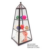 New Arrive Tower Shape Beautiful Crystal Glass Jewelry Box