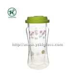 Double Wall Glass Bottle with Lid
