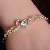 Gold Color Fashion Women's Jewelry CZ Crystal Bracelet