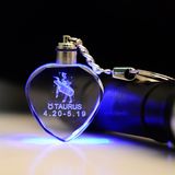 Souvenir Gift Laser-Engraving Crystal Keychain with LED Light (KS23101)