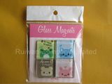 Square Crystal Glass Fridge Magnet for Souvenir
