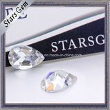 Gold Engagement Ring Moissanite Pear Rose Cut