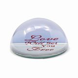 Clear Glass Souvenir Decoration Clear Dome Paperweight Pw-8358