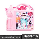 Plastic Handle Lunch Boxes with Insert Rose (BFH46071PR)