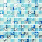 Blue Sea Shell Crystal Glass Mosaic Fresh Design Mosaic