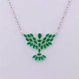 White Gold Plated Party Necklace Fashion Crystal Pendant Necklace