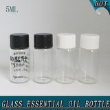 5ml Small Cylinder Clear Cosmetic Serum Glass Essential Oil Bottle