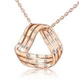 Triangle Pendant Factory Wholesale Fashion Jewelry Crystal Necklace