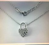 Fashion 925 Sterling Silver Necklace with Open & Close Heart Lock