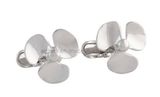Leaf Shape Brass Metal Cuff Links