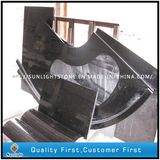 Natural Polished Black Galaxy Granite Steps for Hotel Stair Treads