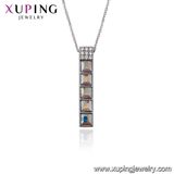 43458 Xuping Simple Shape Gold Plated Bar Necklace, Crystals From Swarovski Costume Jewelry for Women