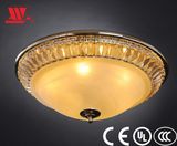 Modern Frosted Glass Ceiling Lamp with Crystal Dressed