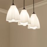 Moroccan Restaurant Glass Material White Hanging Pendant Lamp