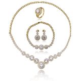 Environmental Copper Brass CZ Gold Jewelry Sets