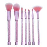 7 PCS Make up Brushes Diamonds Makeup Brush Set Eye Shadow Brush Cosmetics Blending Brush Tool, Crystal Eye Shadow Brush Makeup Brush Set with Organizer Bag