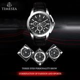 Chronograph Business Quartz Watches Men Stainless Steel Waterproof Watch 72231