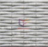 White Marble Bamboo Shape Mosaic Tile (CFS916)