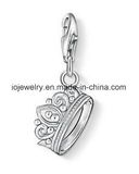 Small Crown Pendant Charm with Lobster Clasp