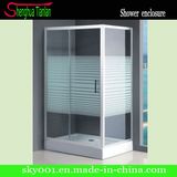 Rectangle Fiberglass Offset Simple Bathroom Glass Shower Enclosure (TL-506)