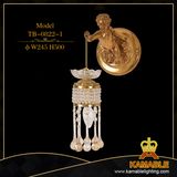 Nice Crystal Drop Brass Wall Light Decoration (TB-0822-1)
