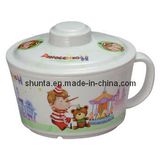 100%Melamine Dinnerware-Kid's Ramen Mug W/ Cover Melamine Bowl (pH635S)