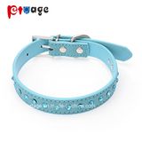 Blue Crystal Pet Collar with Bells Cat Collars Pet Product