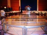 Aluminum Crystal Walkway Round Shape Stage