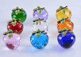 80mm Crystal Apple for Desk Top Decoration Gifts