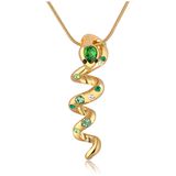 Personalized Style Jewelry Snake Pendant Gold Necklace with Crystal