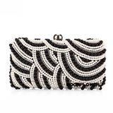 High Quality Designer Handbag Beaded Pearl Women Clutch Bag
