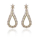 Exaggerated Big Fashion Rhinestone Drop Earrings
