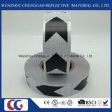 Black and White Arrow PVC Reflective Tape with Crystal Lattice