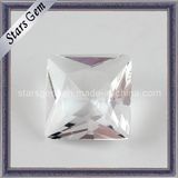 5mm White Square Shape Princess Cut Glass Beads for Jewellry