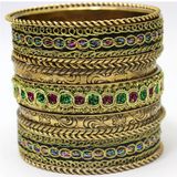 Tassel Wood Beads Crystal Gold Alloy Vintage Jewelry Handmade Statement Bohemia Bracelets