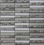 Glass Stone Strips Mosaic Tile for Wall Decoration