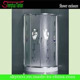 Painting Crystal Frosted Glass Simple Bathroom Shower Enclosure (TL-543)