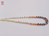 5-6-7mm Mixed Color Rice Real Pearl Necklace (ES131-3)
