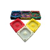 FDA Grade Silicone Smoking Ashtray Wholesale Promotional Round Logo Print Cigarette