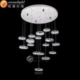Modern LED Crystal Disks Pendant Hanging Light Om99019