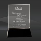 Crystal Rectangle on Black Base Award (J-CRY6901S, J-CRY6901L)