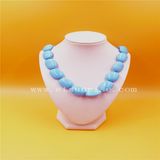 Optimized Processing Turquoise Necklace with Oval Beads