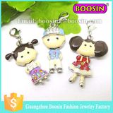 Fashion Metal Jewelry Pendant Enamel Color Boy and Girl Charm
