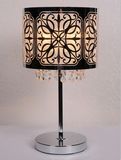 E27 60W Professional Design Stainless Steel Table Lamp with Crystal Shade