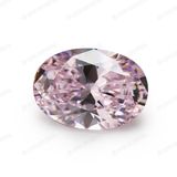 Machine Cut Pink CZ Oval Shape Cubic Zirconia Loose Stones
