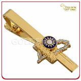 Hard Enamel Metal Tie Bar with Shiny Crystal